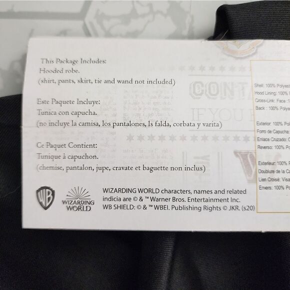 New Harry Potter Adult Unisex Hogwarts Halloween Costume Hooded Robe, One Size - Picture 5 of 6